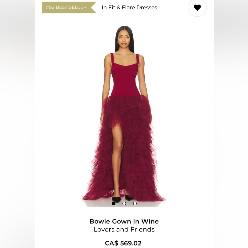 Lovers + Friends Bowie Gown in Wine Burgundy
